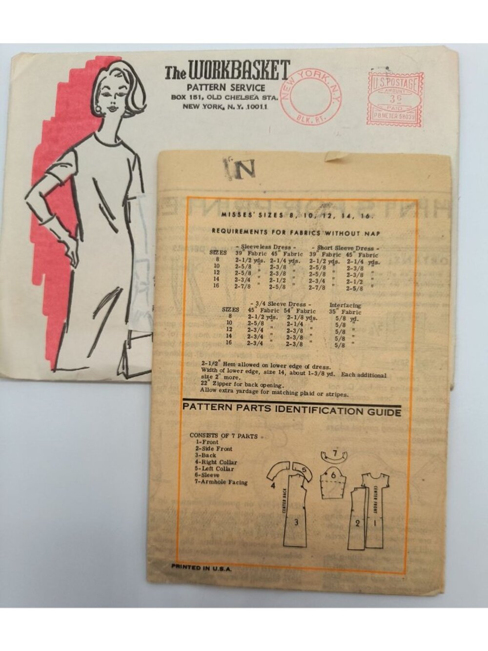 Vintage Ann Adams 1960s Workbasket Sewing Pattern 4548 Misses A-Line Dress Sizes - Picture 2 of 3